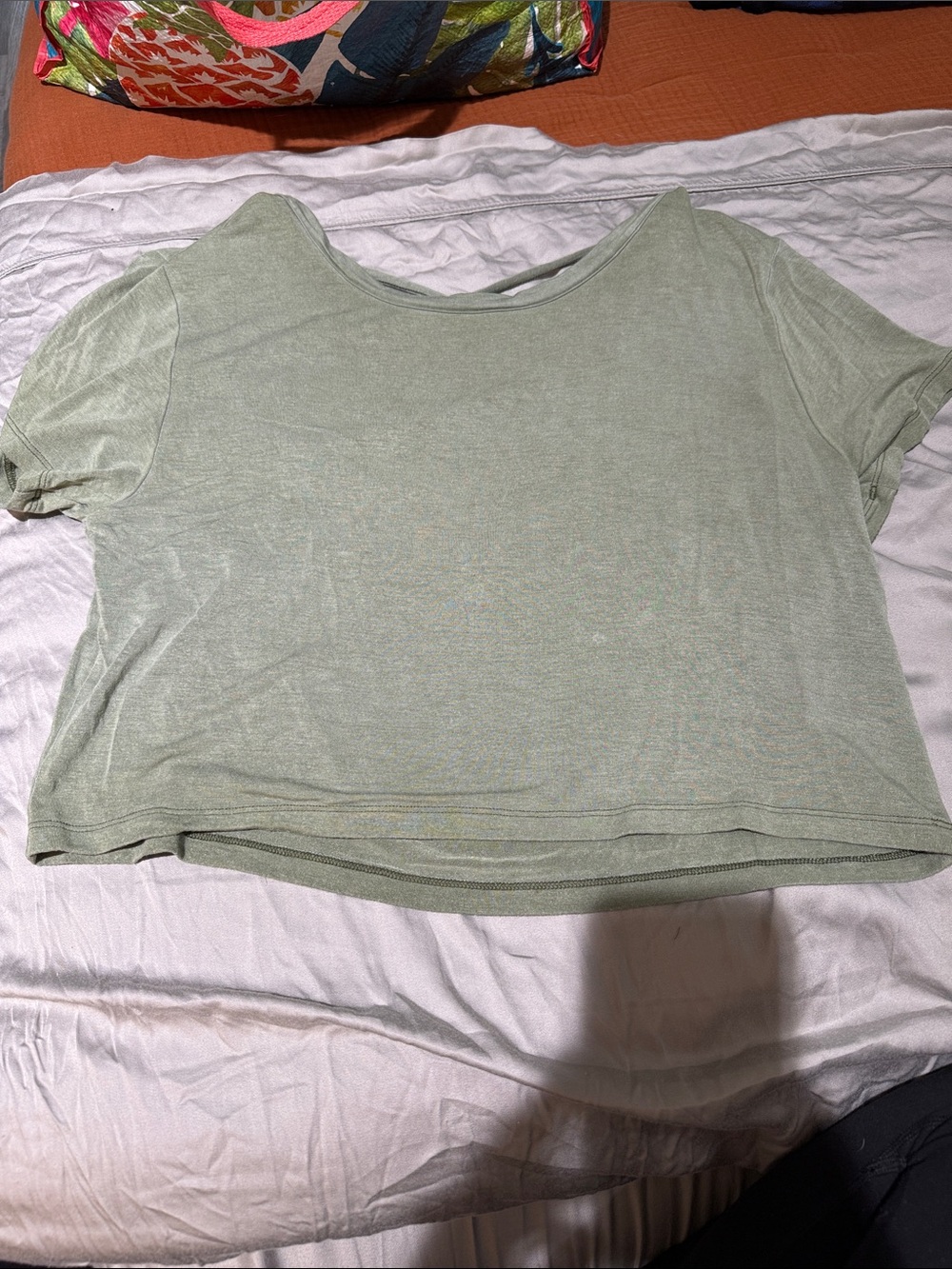 American Eagle Soft & Sexy Light Sage Short-Sleeve Women's Top